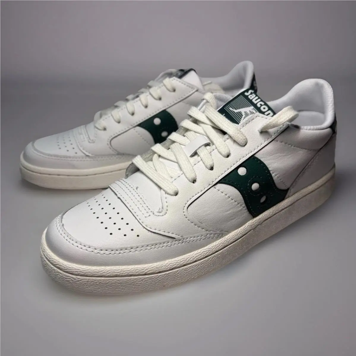 Saucony Jazz Court White Green Leather Women’s 7.5 / Mens 6 - S70759-3