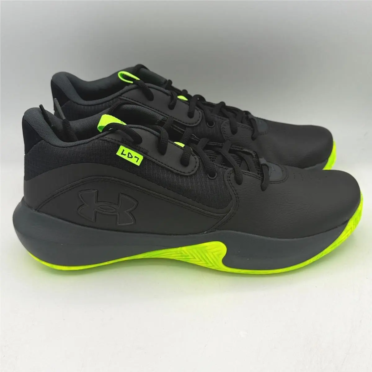 Under Armour Lockdown 7 Basketball Mens Black Grey Lime 11.5 3028512-006