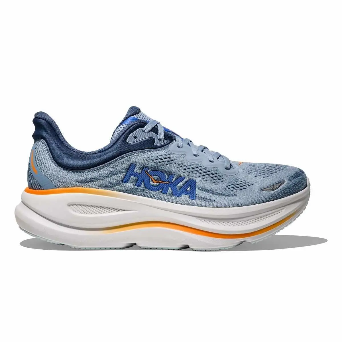 Hoka Men`s Bondi 9 Shoe in Drizzle - Downpour Size 8D