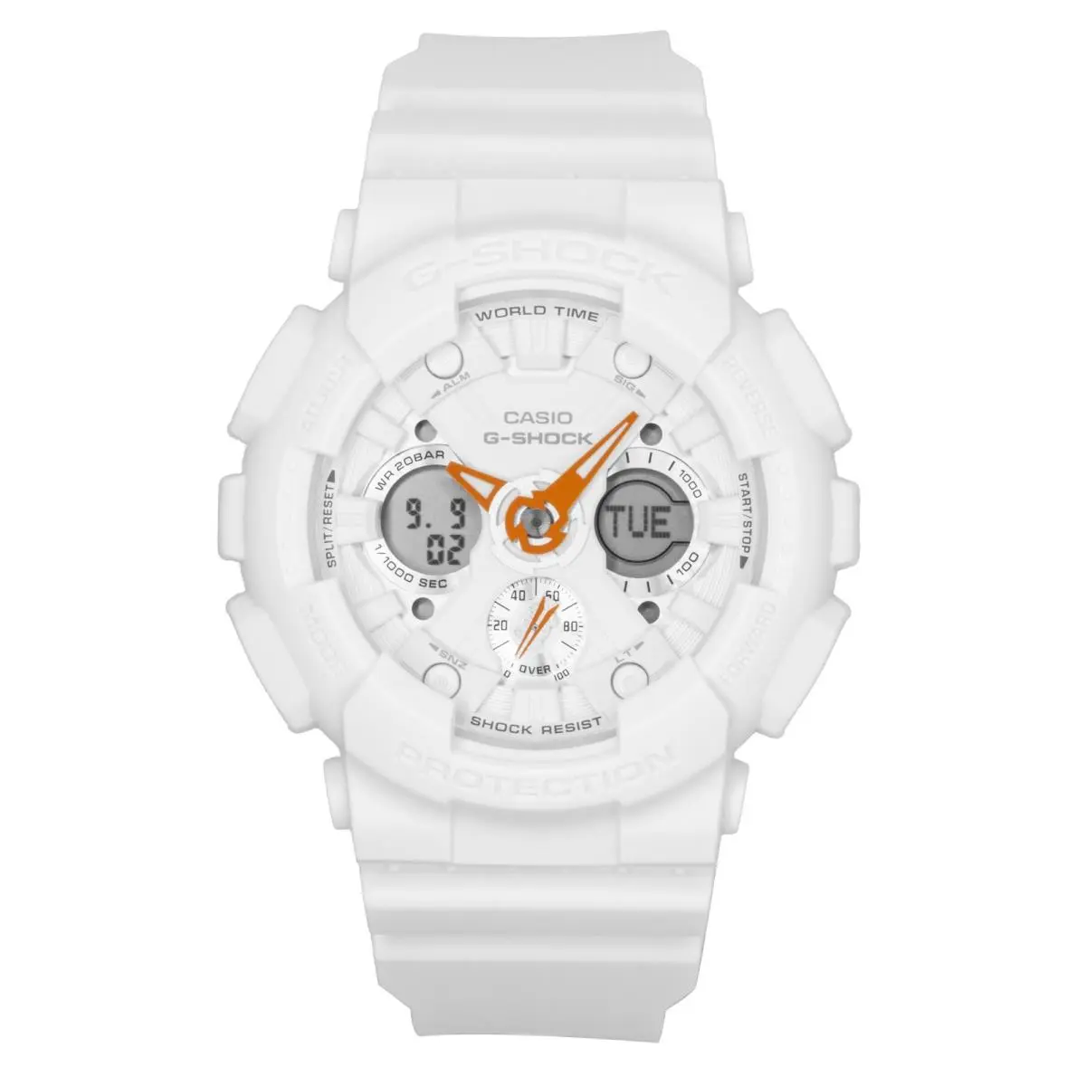 Casio G-shock White Dial Quartz Sports 200M Women`s Watch GMA-S120SA-7A1