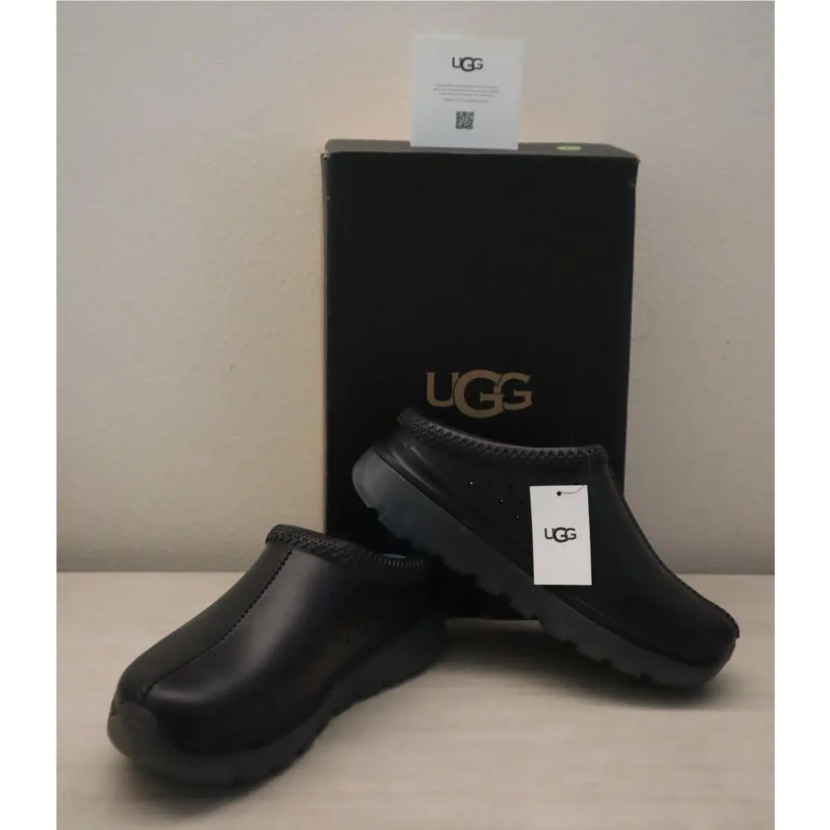 Ugg 1138590 Black Unisex Sz 7M 8.5W Tasman Sport Perforated Clog Shoes