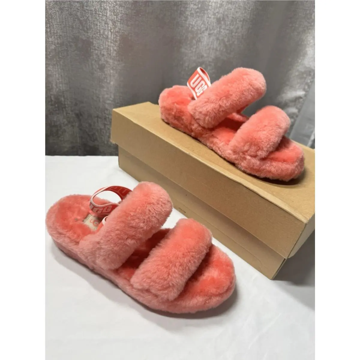 Ugg Woman OH Yeah Pink/orange Lippers Size 6