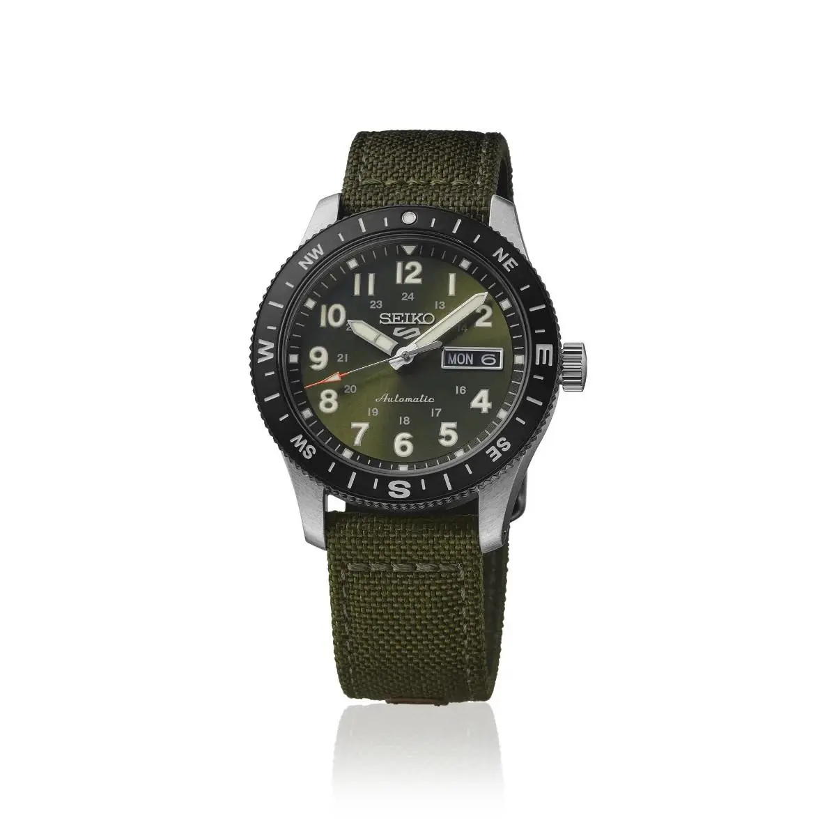 5 Sports Field 41mm Green Dial Nylon Band Watch HDB008 by Seiko