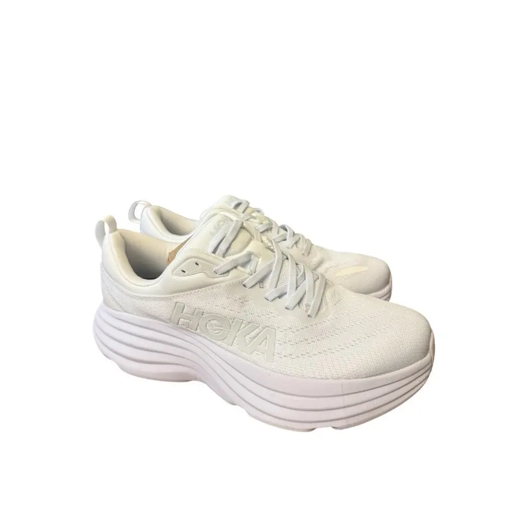 Hoka One One Bondi Viii Running Shoe Men Size 9.5 D White