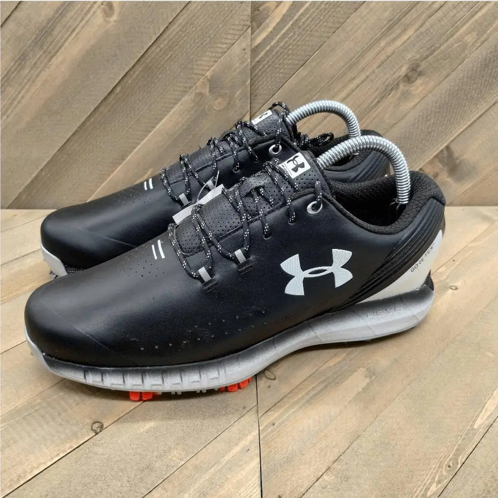 Under Armour Hovr Drive Gore-tex Golf Shoes Mens Size 8 Black White Waterproof