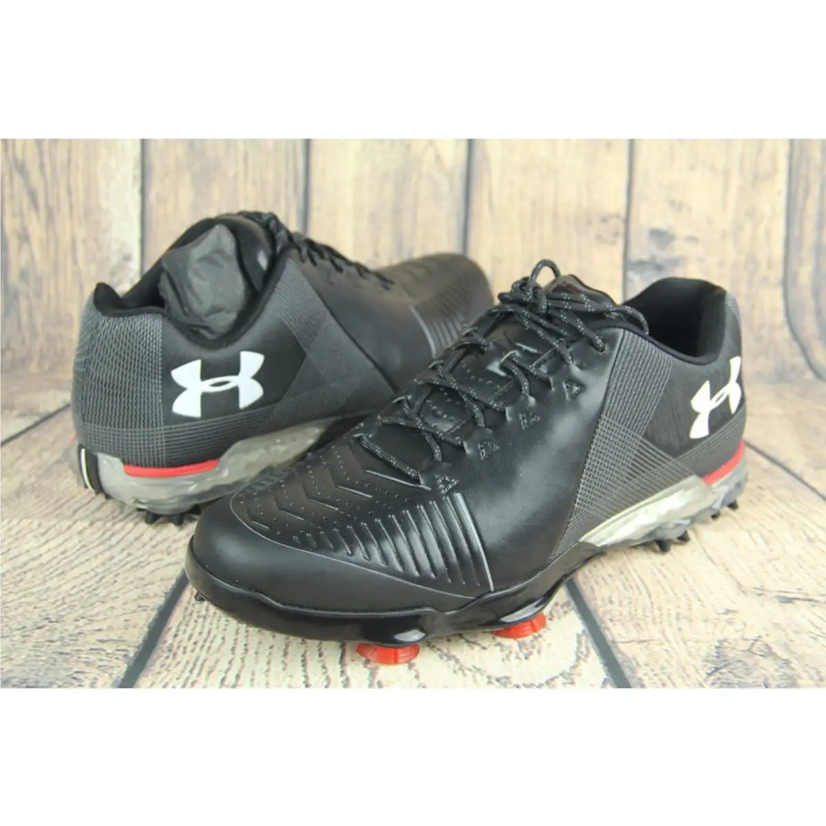 Under Armour shoes - Spieth 2 - Spieth - 3000165-001 - Black, Manufacturer: Black Gray Red 9