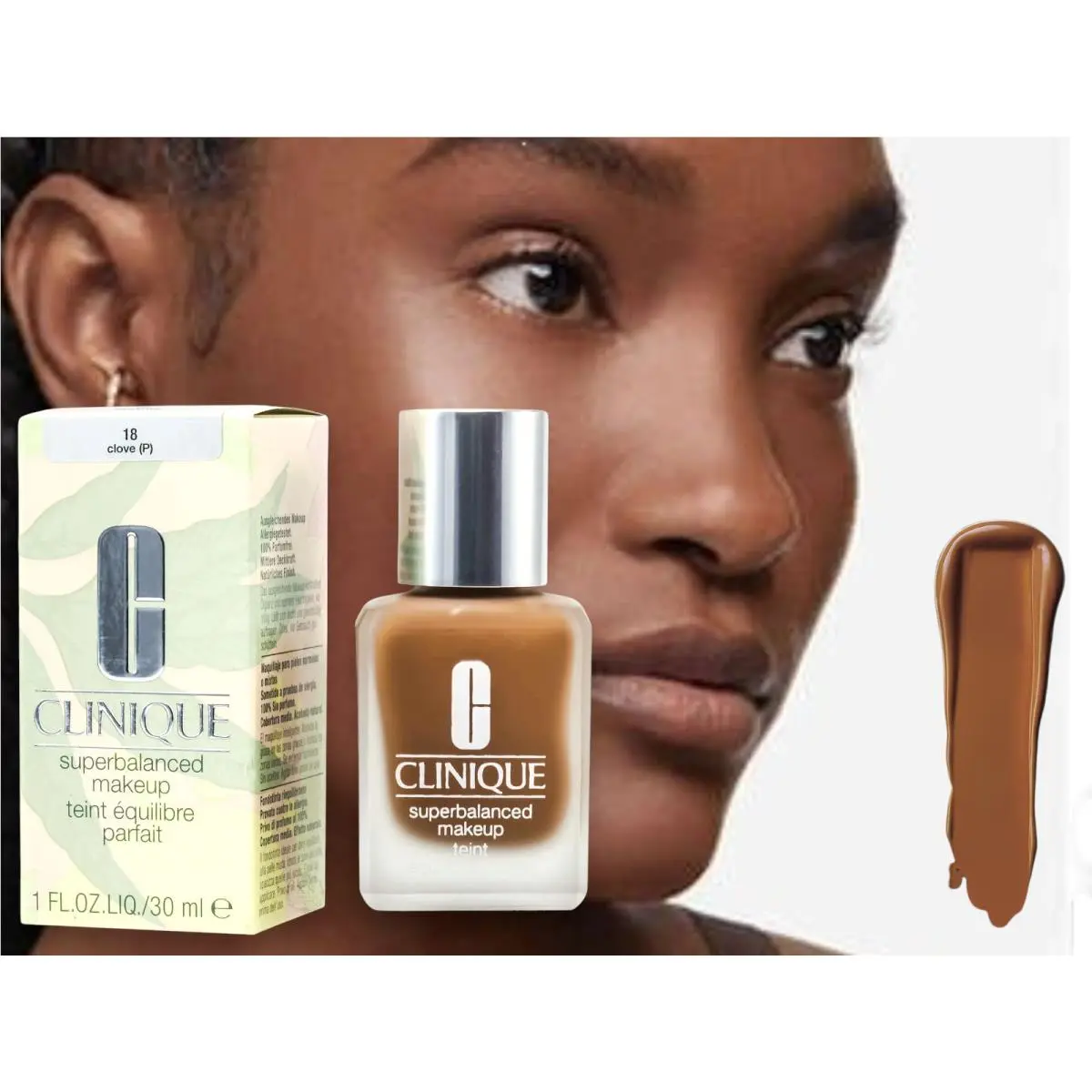 Clinique Superbalanced Makeup No. 18 Clove P 1 oz 30 ml -new