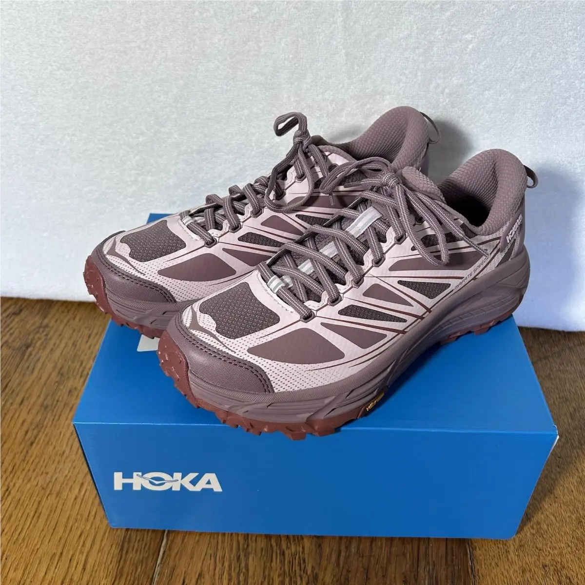 Hoka One One Womens Size 7 Mafate Speed 2 Low Top Mauve/carnation Athletic Shoes