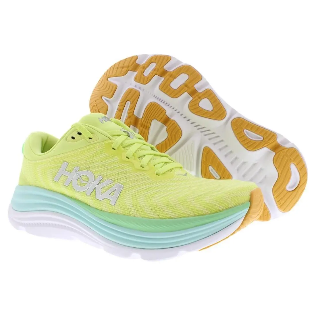 Hoka Gaviota 5 Womens Shoes Size 8.5 Color: Citrus Glow/sunlit Ocean - Citrus Glow/Sunlit Ocean, Main: Yellow
