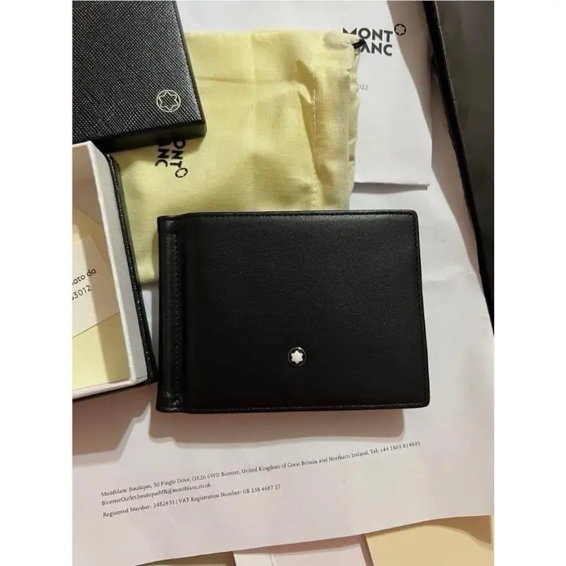 Meisterstück MB5525 Black Leather Wallet 6CC Money Clip by Montblanc