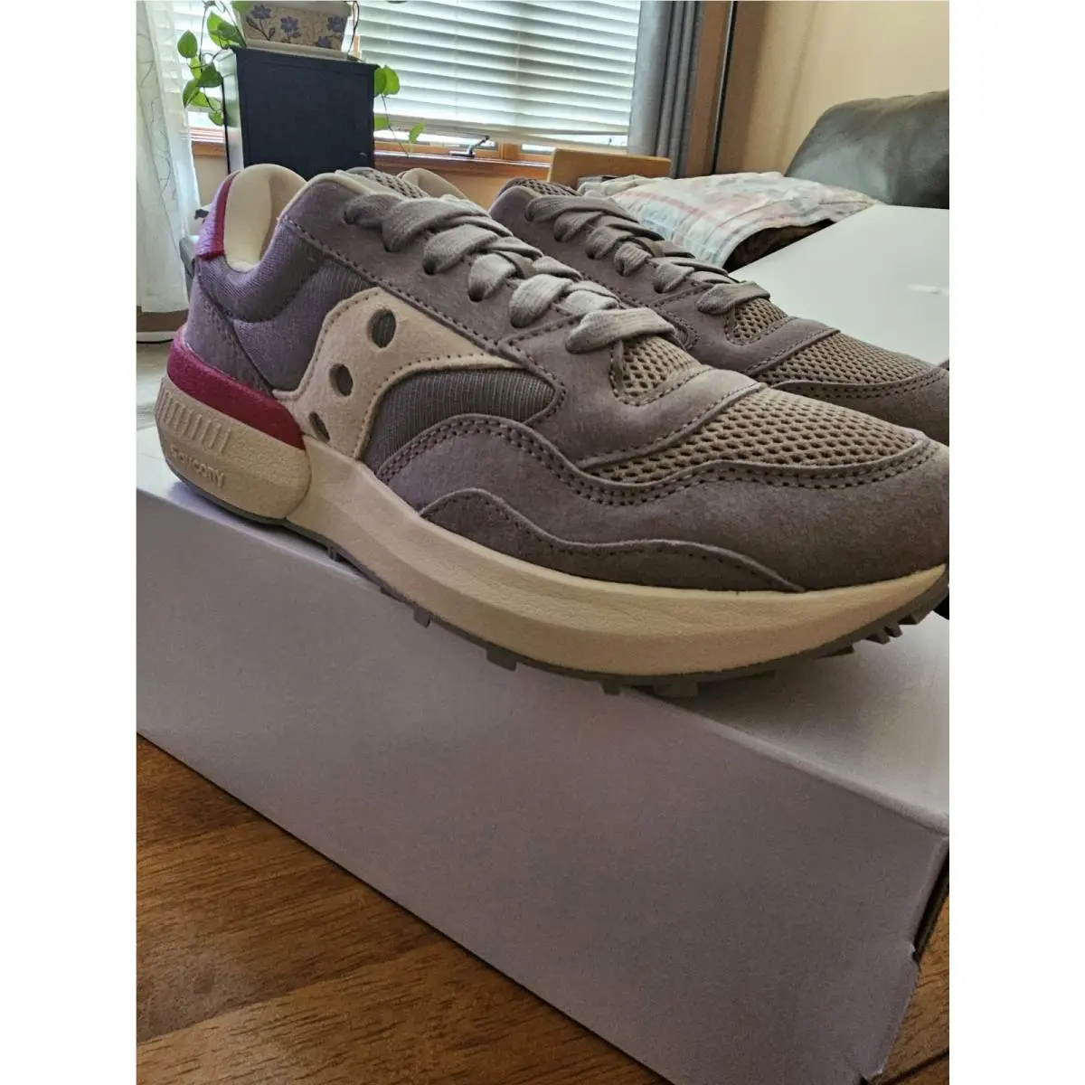 Saucony Jazz Nxt Grey Salsa W7/M5.5