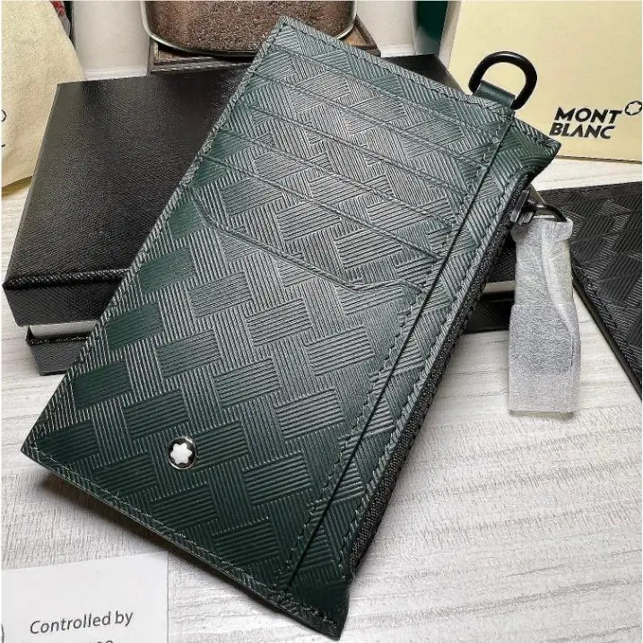 Montblanc Extreme 3.0 8cc Green Leather Wallet Made in Italy Luxury MB