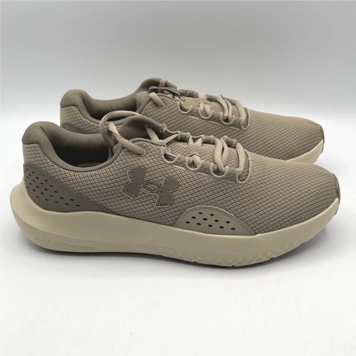 Under Armour Charged Surge 4 Shoes Men 9.5 Brown Mesh Running Shoes 3027000-203