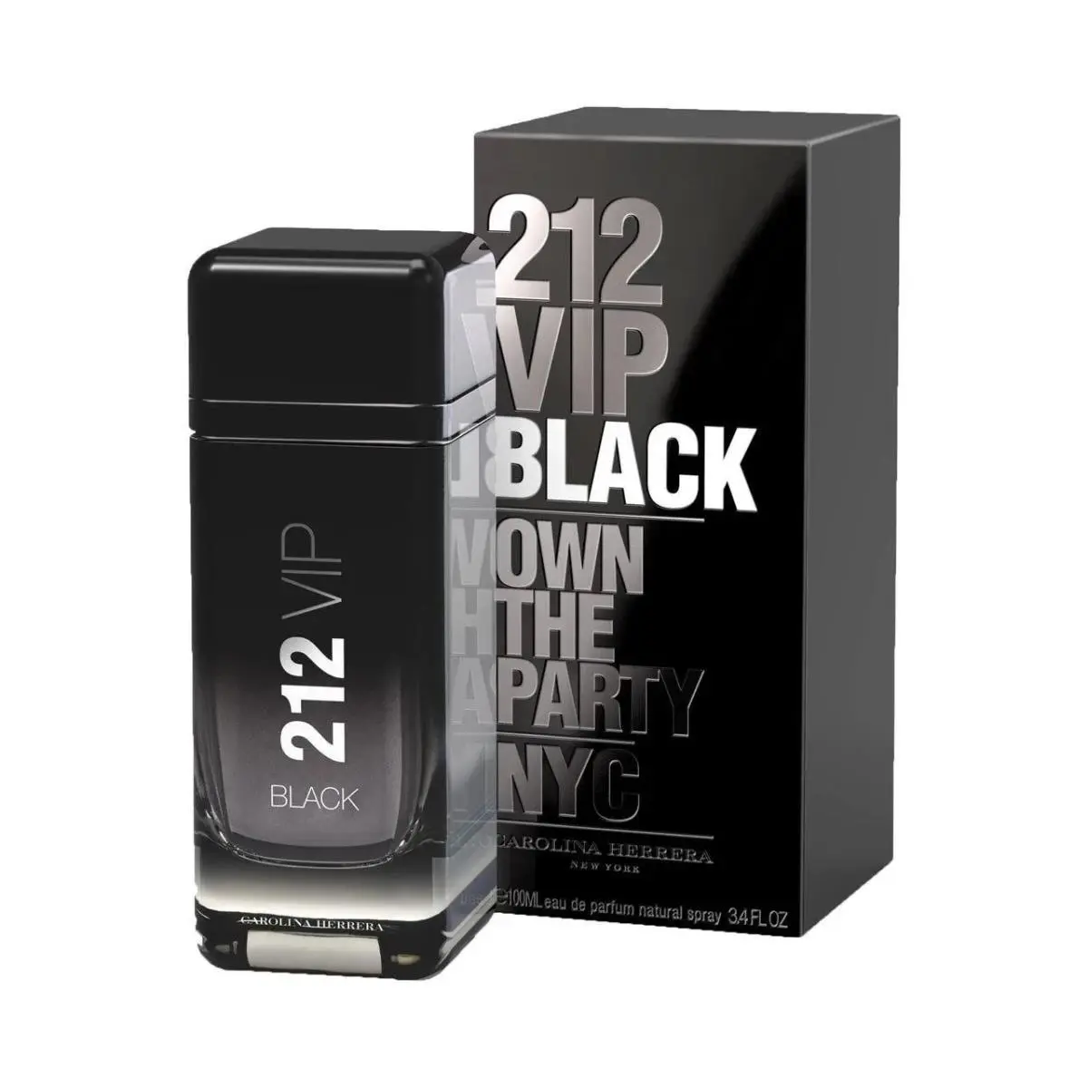 Carolina Herrera 212 Vip Black 3.4OZ Edp Spray Men Box