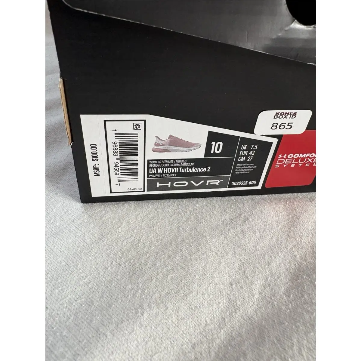 Under Armour shoes - Under Armour HOVR Turbulence 2 - 3026525-600-10 - Pink Elixir/Black, Manufacturer: Pink Elixir/Black (UPC: 196883945597) 10