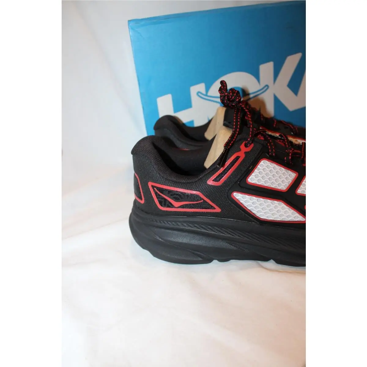 Hoka shoes - one9 - BLACK RED WHITE 4