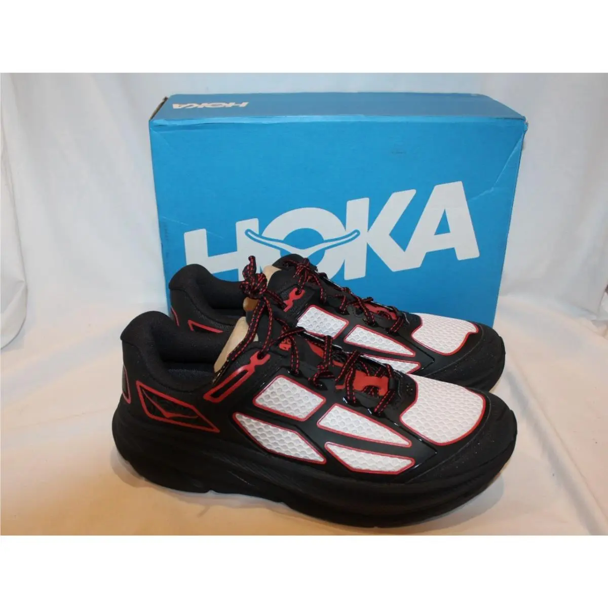 Hoka shoes - one9 - BLACK RED WHITE 2