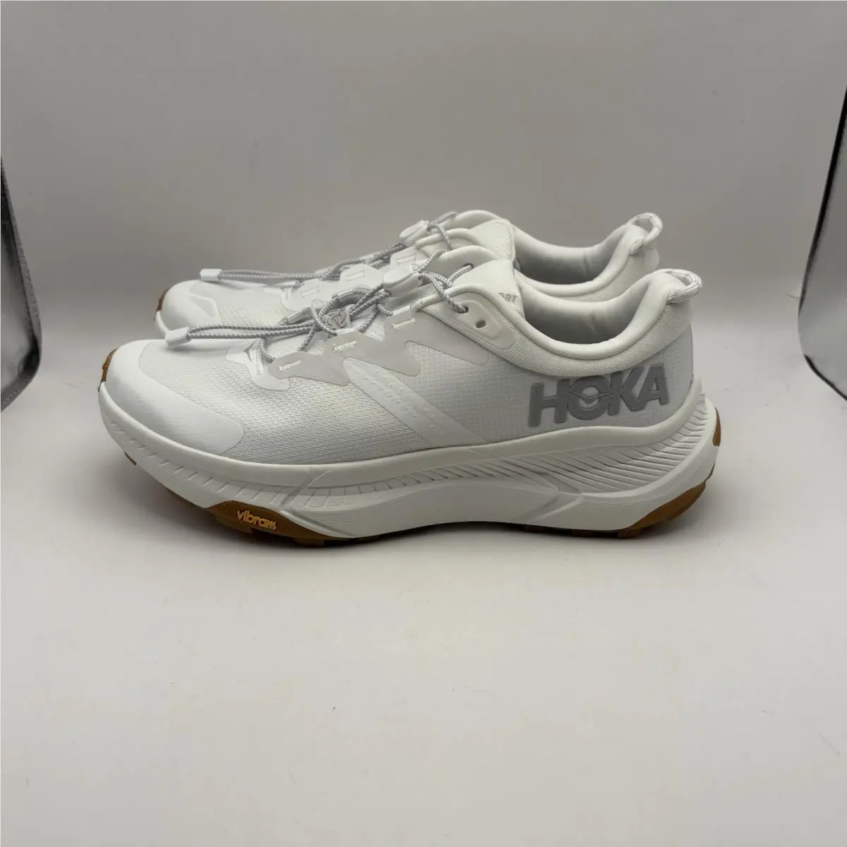Hoka One One Transport White Trail Running Shoe`s Men`s Size 8D 1123153WWH