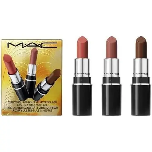 Mini Mac 3 Piece Everyday Luxury Mini Lustreglass Lipstick Trio Neutral