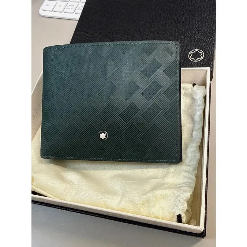 Extreme 3.0 British Green Leather Wallet 6CC Men`s Luxury Wallet by Montblanc