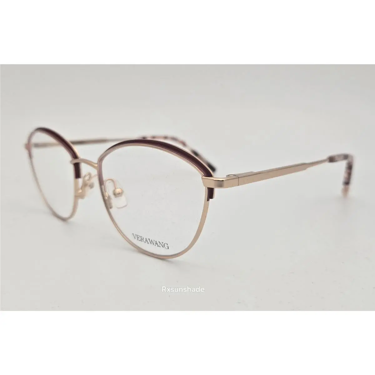 Anne Klein Vera Wang Eyeglasses V570 Color RS Rose Gold Red Size 51 Cat Eye Small
