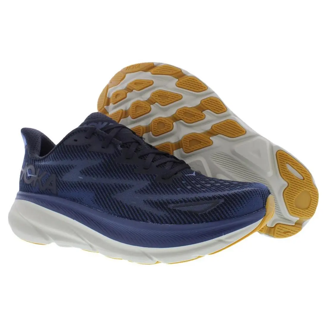 Hoka Clifton 9 Mens Shoes Size 12 Color: Black/varsity Navy