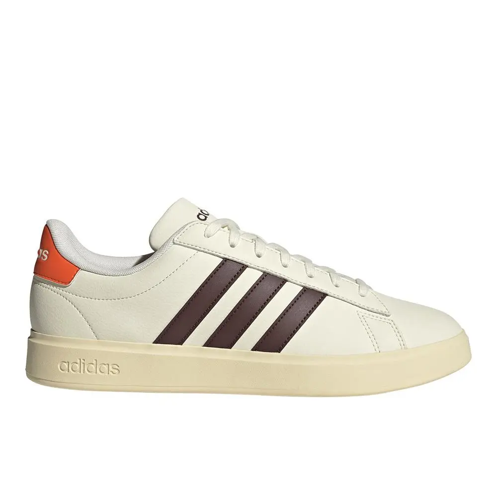 Adidas Grand Court 2.0 Lace Up Mens Off White Sneakers Casual Shoes JS1735