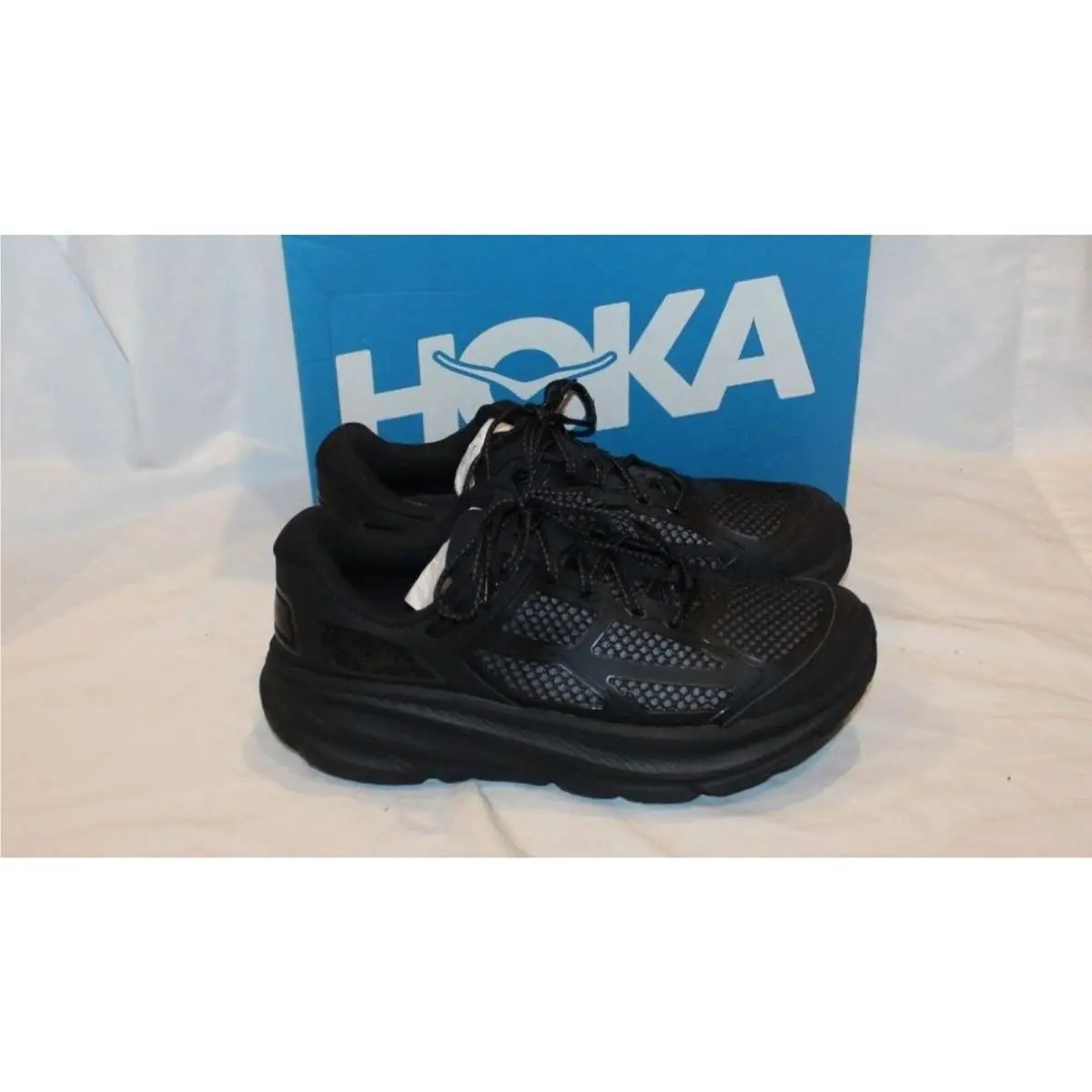 Hoka One One Clifton One 9 Men`s SZ 9 Running Shoes Sneakers Bbnb Black