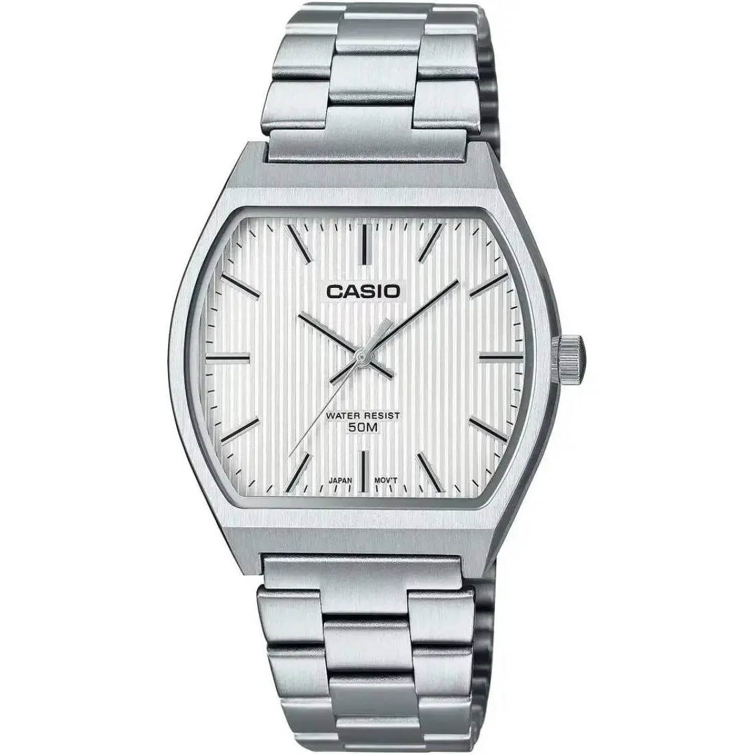 Casio MTP-B140D-7A Men`s Silver Dial Stainless Steel Analog Watch w/ Box