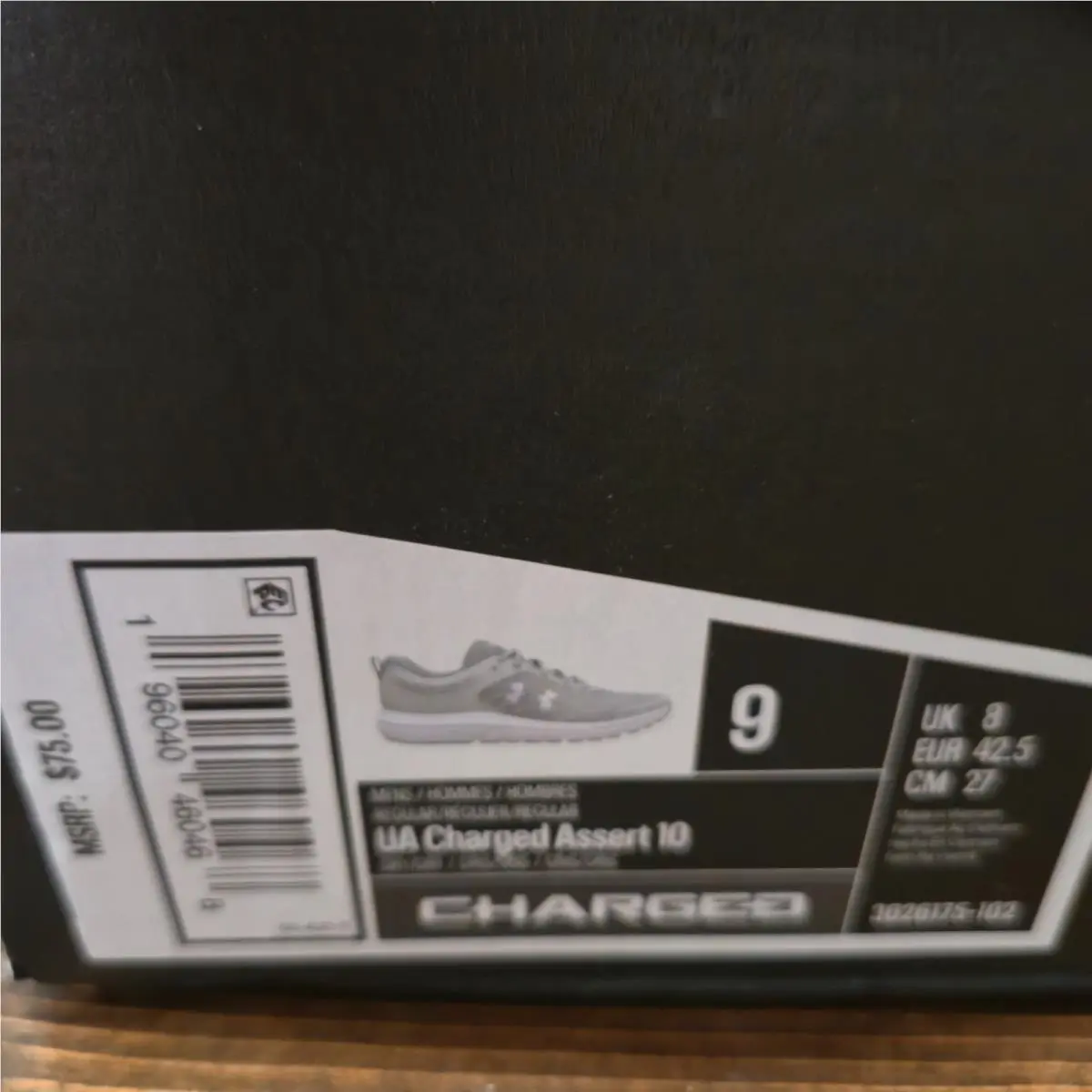 Under Armour shoes - Charged Assert 10 - Charged Assert - 3026175-102 - Gray 6