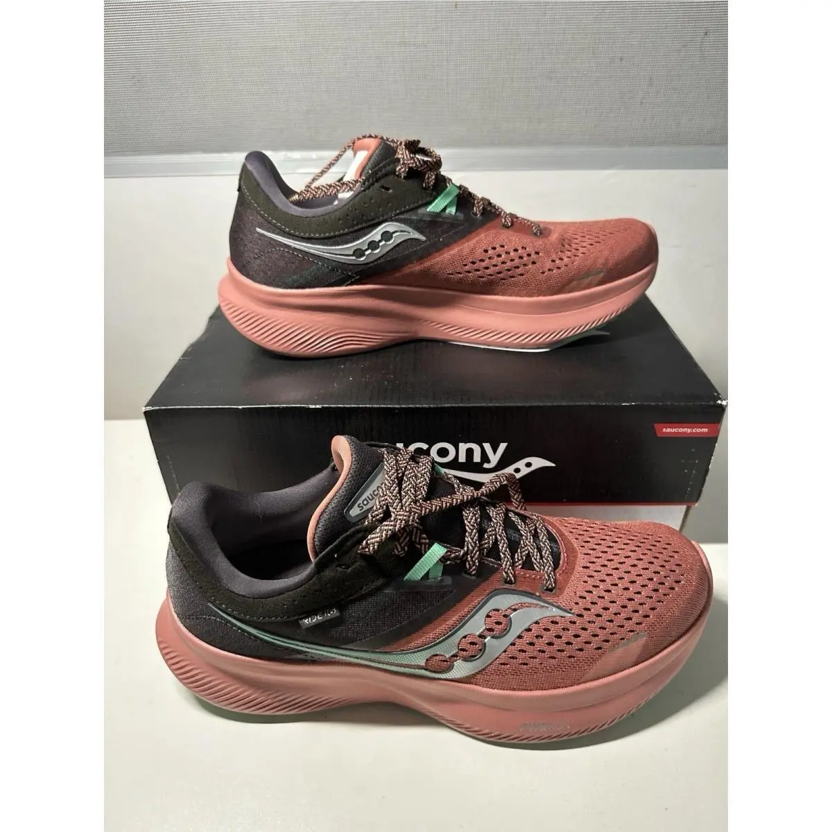 Saucony Women`s Ride 16 Sneaker Soot/basalt Sz 9.5