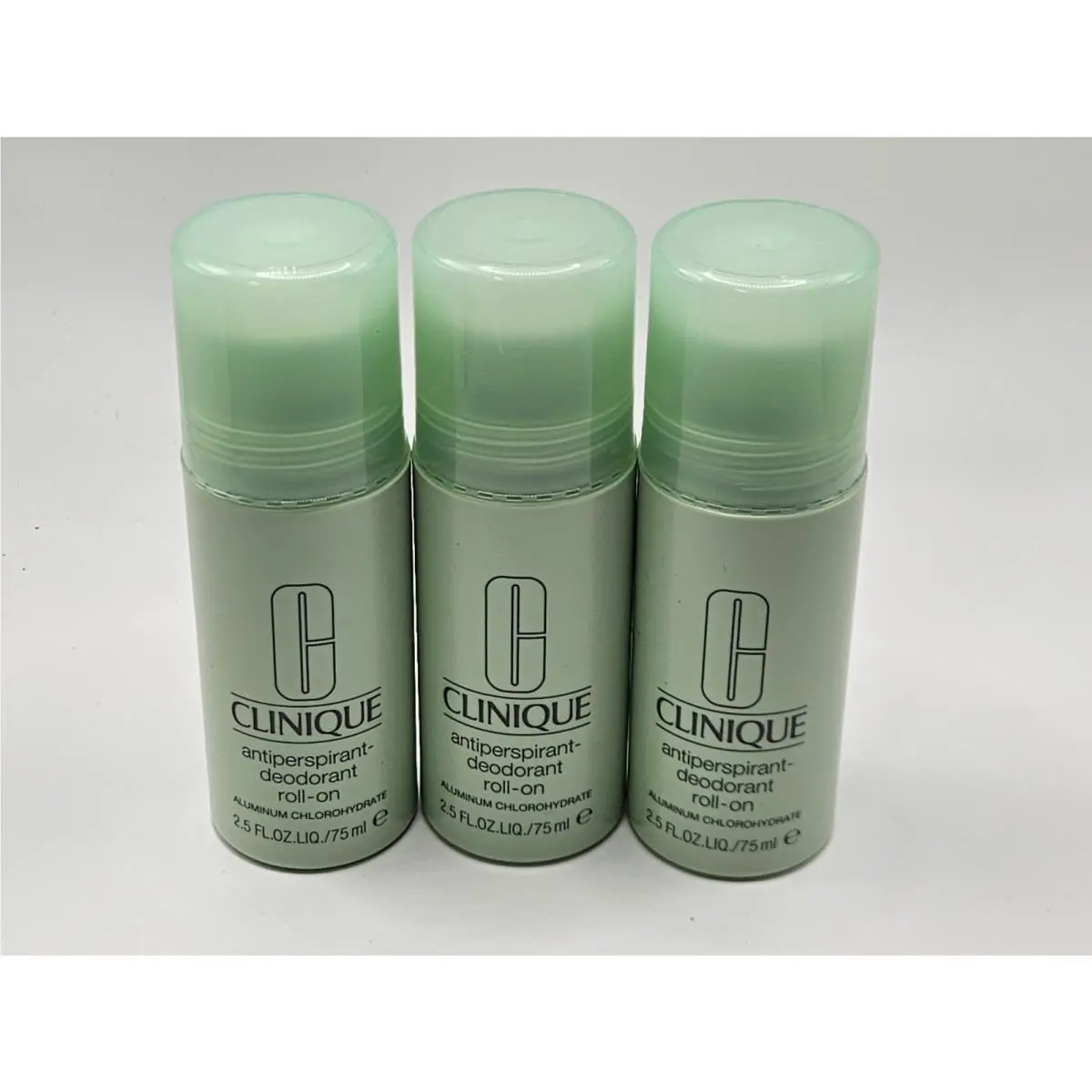 3 Clinique Antiperspirant Deodorant Roll On 2.5 oz / 75ml