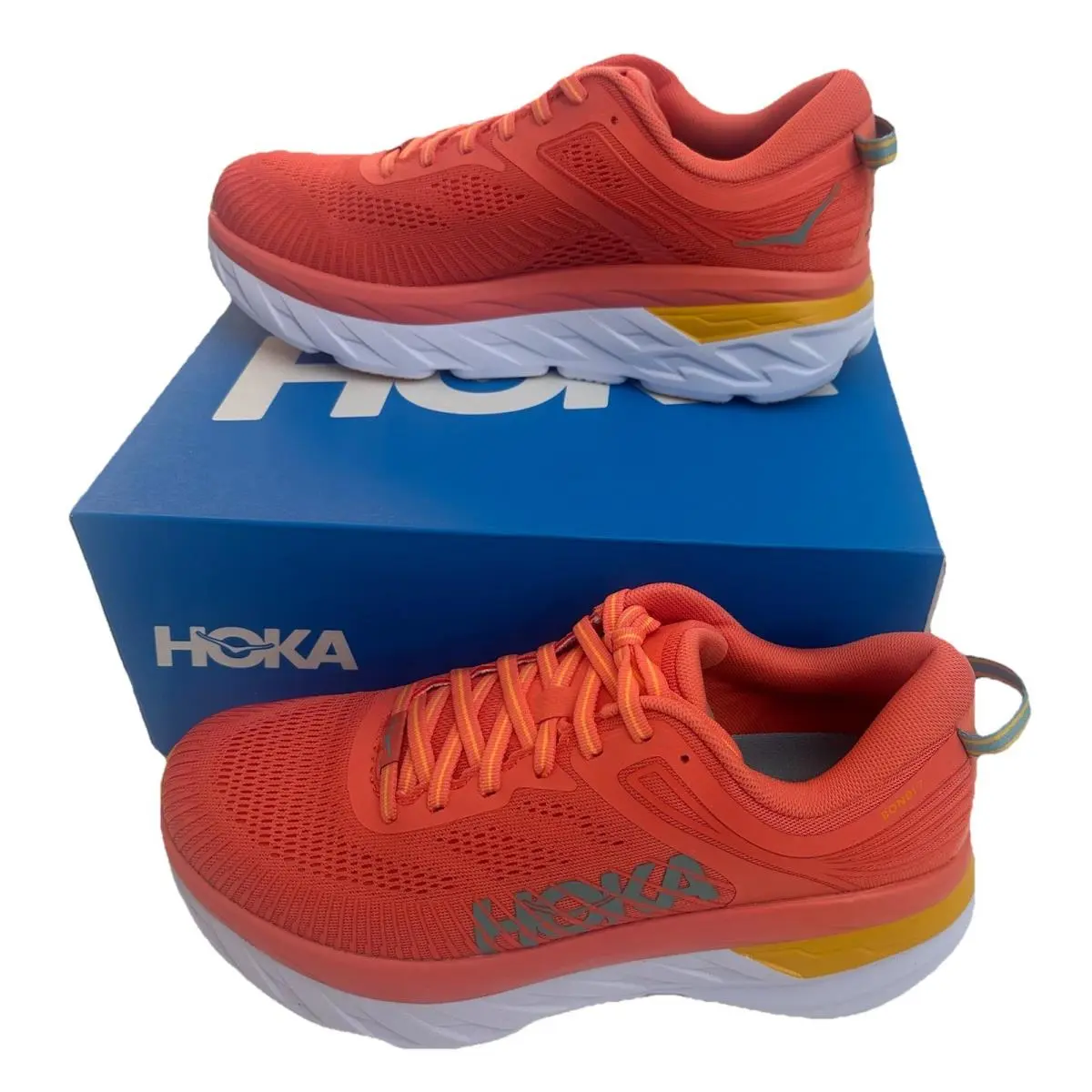Hoka shoes - Hoka One One Bondi 7 - 1110519/CCSD - Vallarta Blue Phlox Pink (UPC: 0195719189136) 0