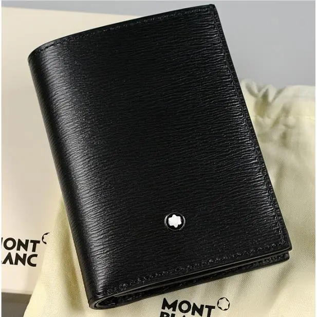 Montblanc Meisterstuck 4810 Black Leather 4CC Card Holder Men`s Wallet