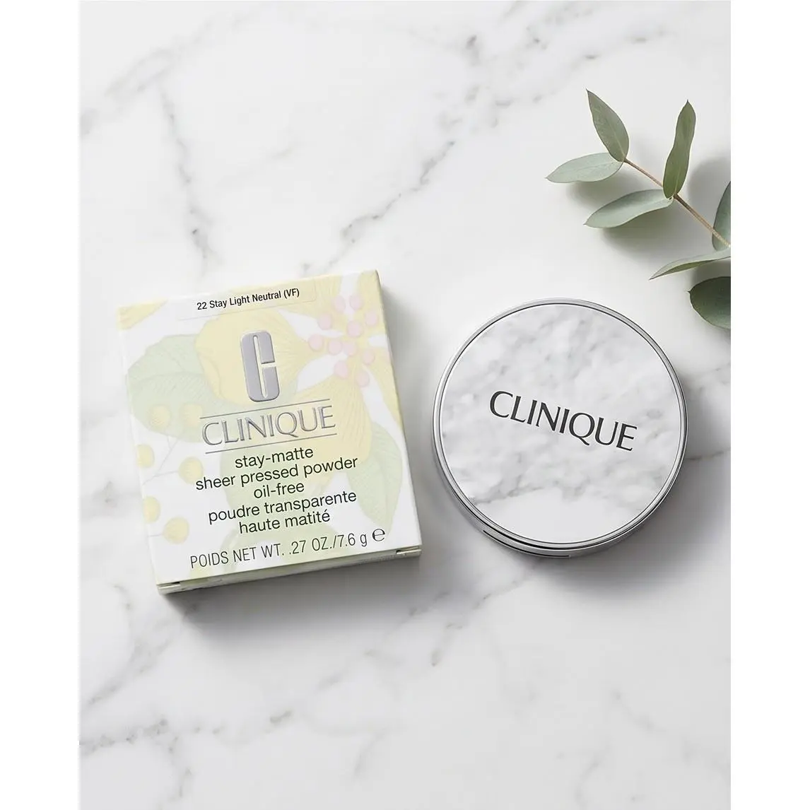 Clinique Stay Matte Sheer Pressed Powder Oil Free 22 Stay Light Neutral