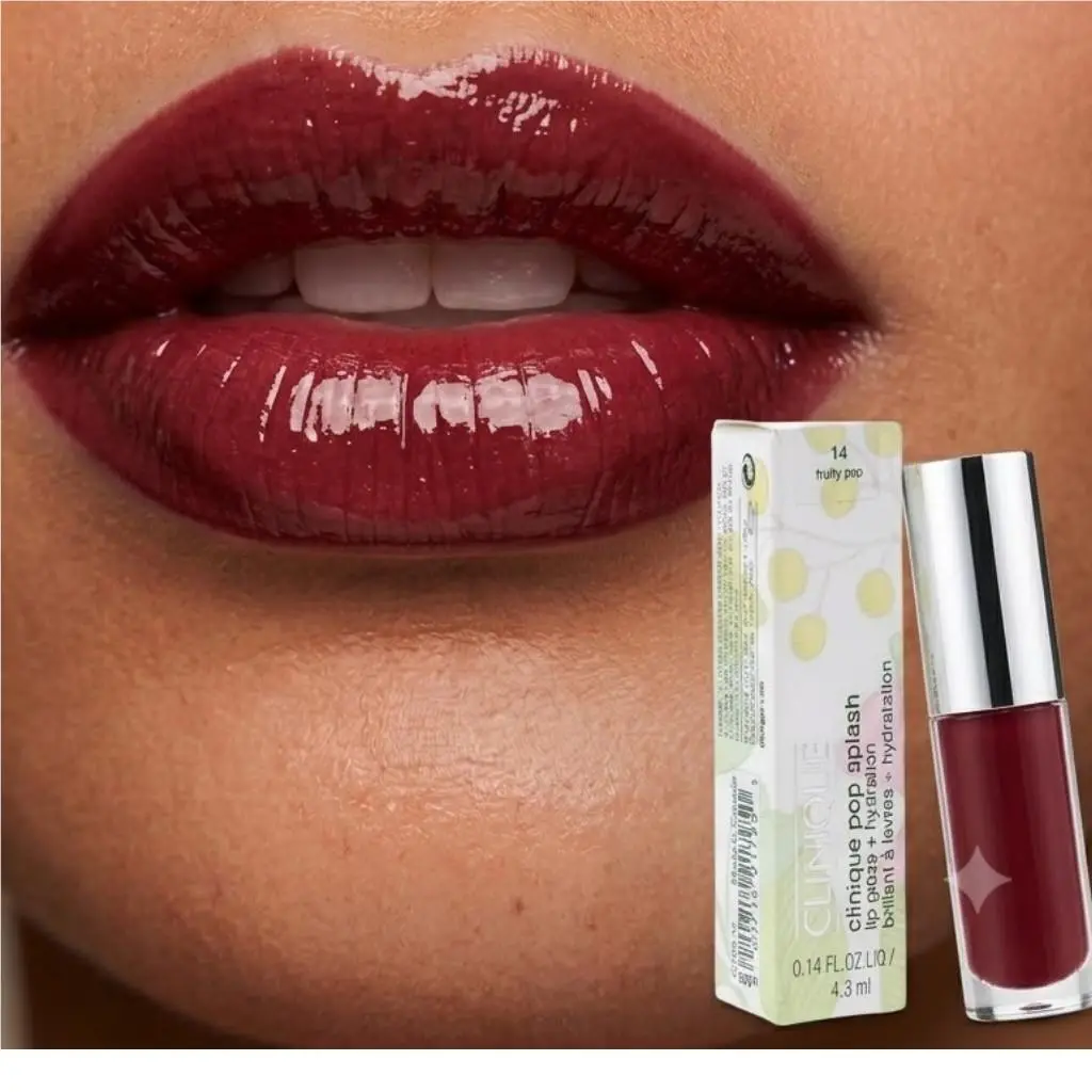 Clinique Pop Splash Lip Gloss Hydration Lipgloss .14 OZ / 4.3 ML 14 Fruity Pop