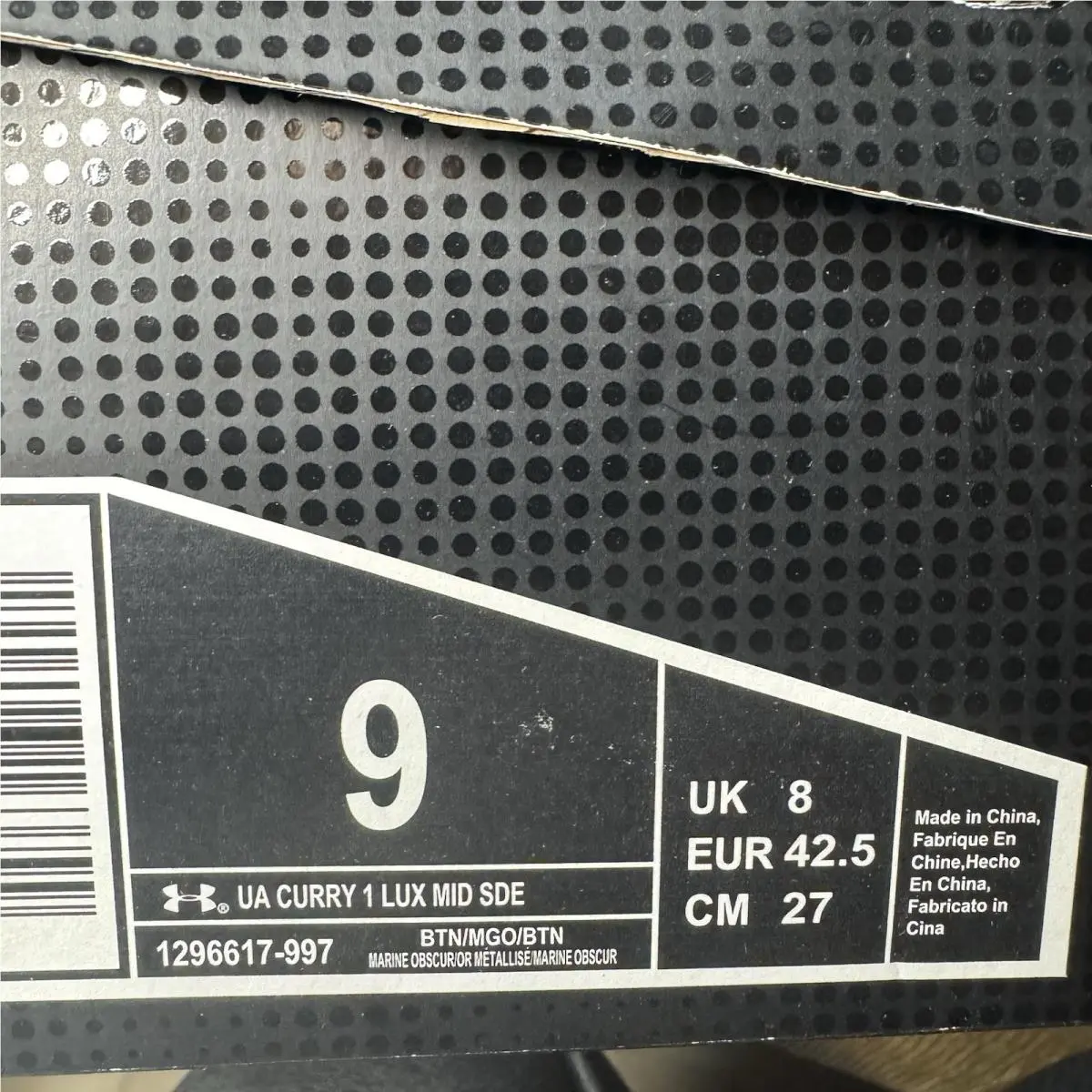 Under Armour shoes - Under Armour Curry 1 Lux - 1296617-997 - Blue, Manufacturer: Blackout Navy/Metallic Gold 5