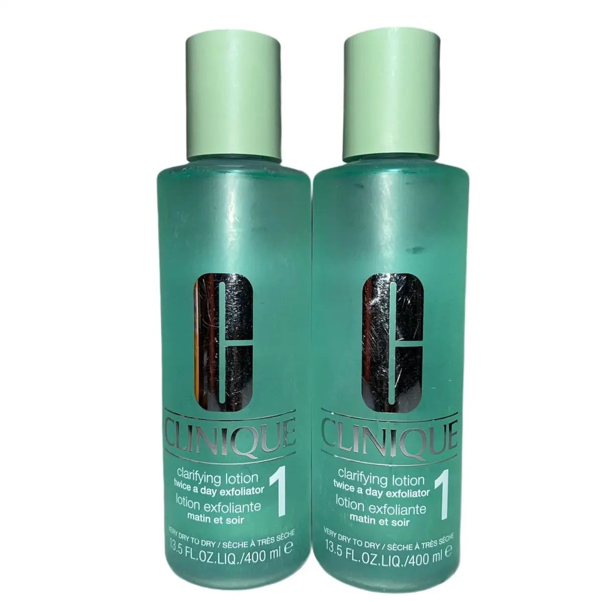 2x  Clarifying Lotion 1 Very Dry to Dry Skin 13.5oz 400ml ea by Clinique