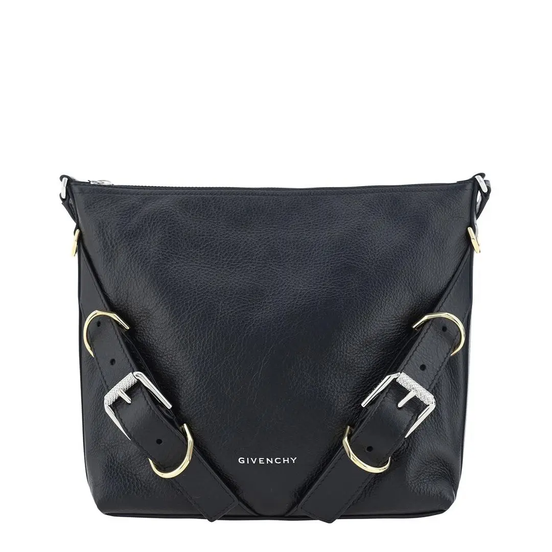 Givenchy Voyou Small Leather Shoulder Bag Women`s Black