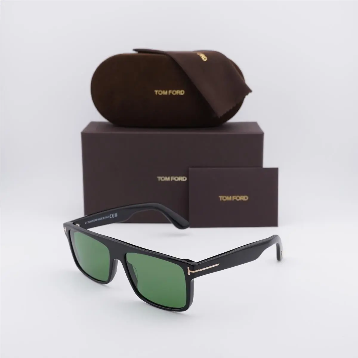 Tom Ford FT0999 01N Shiny Black/green 58-16-145 Sunglasses