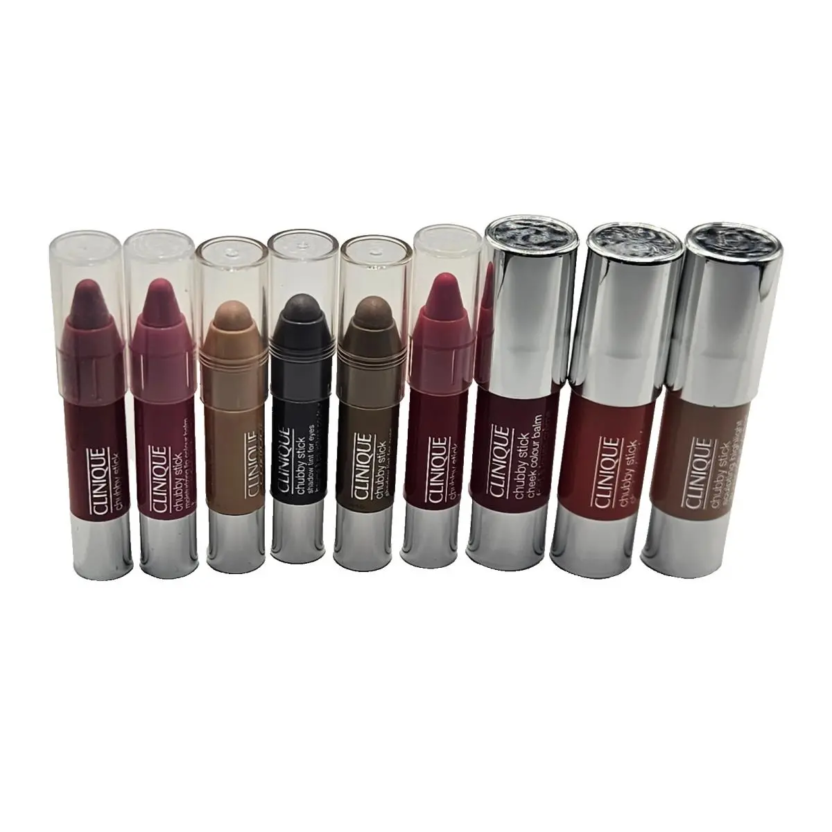 9x Clinique Chubby Stick Gwp Travel Size Lot Various Colors