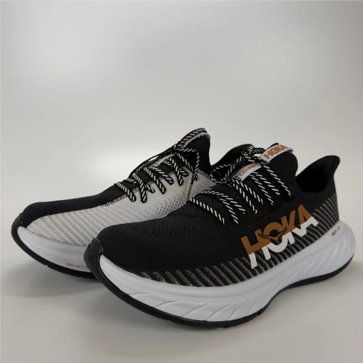 Hoka One One Carbon X 3 Black White Peach Running Shoes 1123193 Bwht Womens 10B