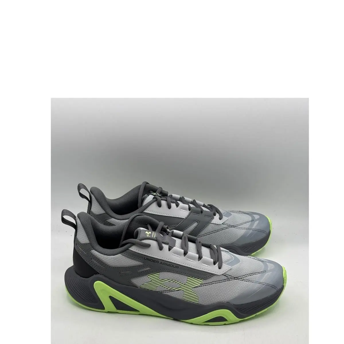 Under Armour UA Charged Commit TR 5 Shoes Mens Size 11.5 Grey Green 3026607-002