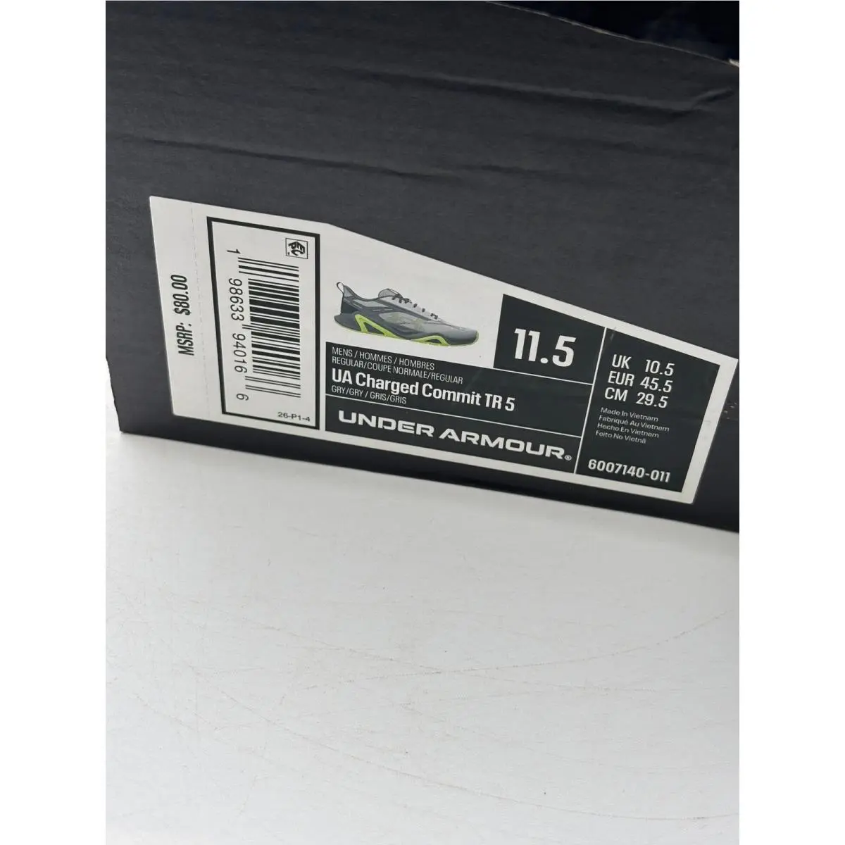 Under Armour shoes - UA Charged Commit TR 5 - Gray 5