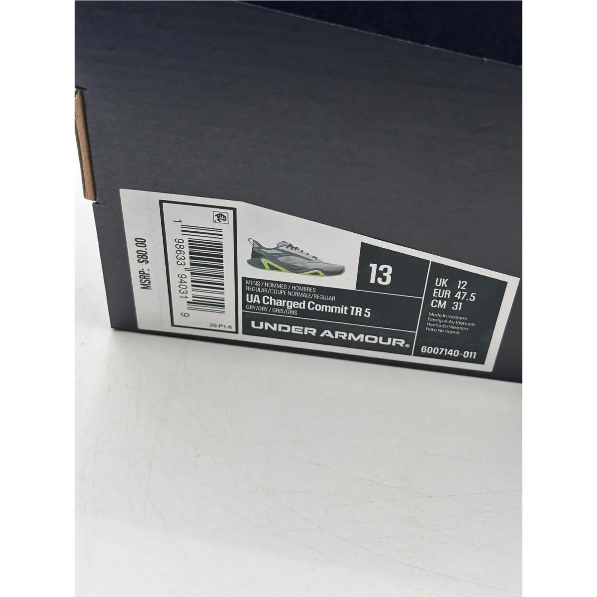 Under Armour shoes - UA Charged Commit TR 5 - Gray 0