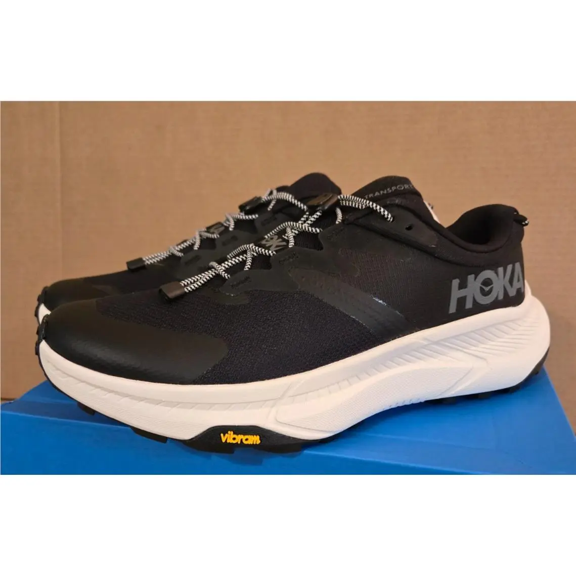 Hoka Women`s Transport Shoes 10 D-wide Black/alabaster 1123154/1164371-BKLB