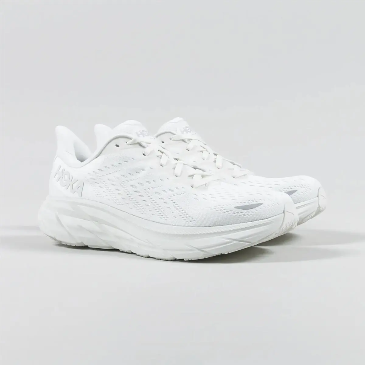 Hoka One Men`s‎ Clifton 8 Running Athletic Sneakers White 9