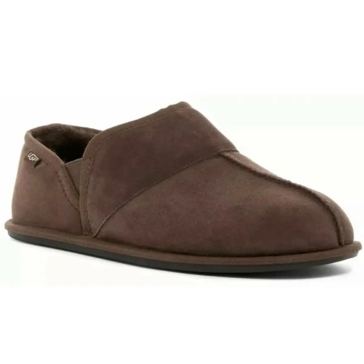 Ugg Australia Leisure Slip On Brown Lined Slippers Shoes Casual Mens Sz 8 US