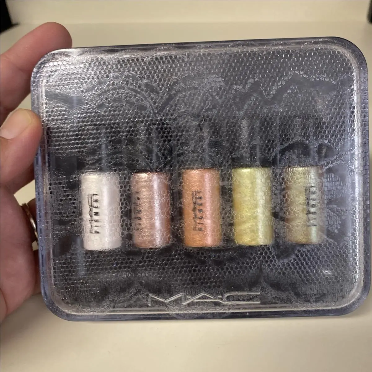 Mac Cosmetics Dress Set Pigment Set of Five Warm Pigments Old Gold Chartreuse