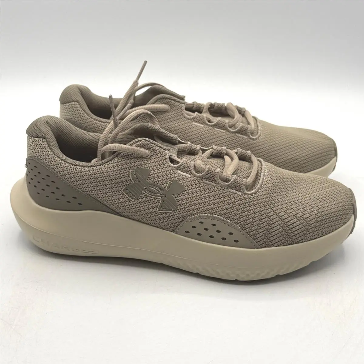 Under Armour Charged Surge 4 Men 8.5 Brown Mesh Running Sneakers 3027000-203